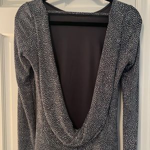 Prom, special or hot date dress ! Shimmer dark gray with drop dead sexy back !